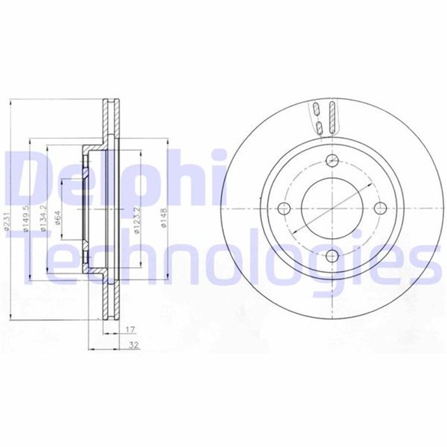 FREN DISKI CIFTLI PAKET . DELIKLI ON MITSUBISHI I 06/2007