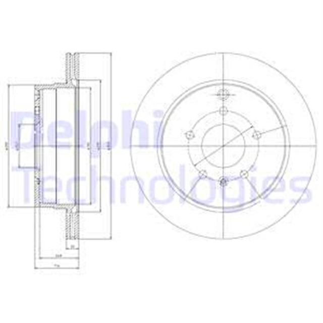 ARKA FREN AYNASI ANTARA 2.4 - 3.2 V6 - 2.0 CDTI 07 CHEVROLET CAPTIVA 2.4 - 3.2 - 2.0D 06 303X20X5DLXHAVALI