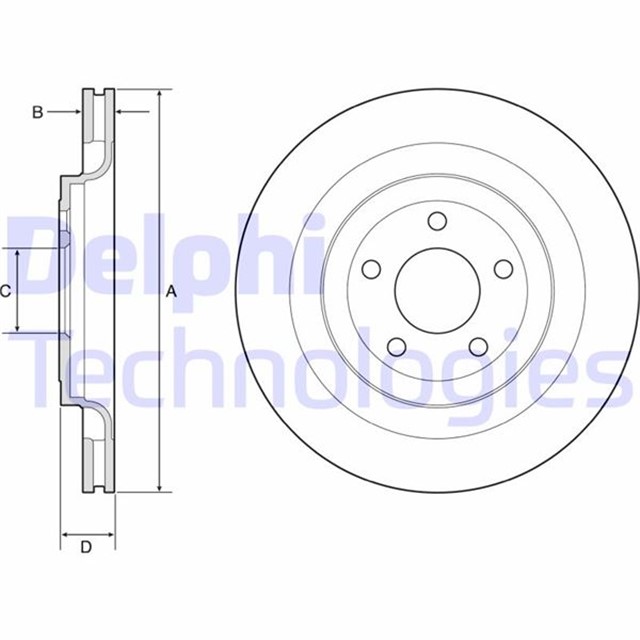 FREN DISKI CIFTLI PAKET - BOYALI. DELIKLI ARKA FORD MUSTANG 01/2015