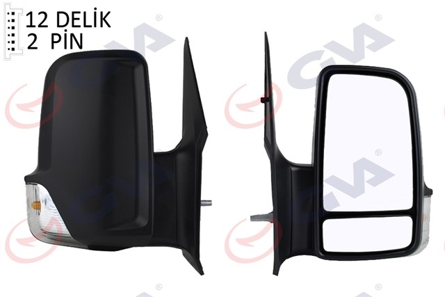 DIS DIKIZ AYNASI SAG CRAFTER 06 SPRINTER 06 MEKANIK SINYALLI CIFT CAM KONVEKS 2 FIS VM - 6049R