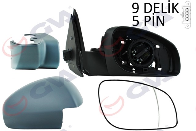 DIS DIKIZ AYNASI SAG VECTRA C 03 ELEKTRIKLI ISITMALI ASTARLI ASFERIK 5 FIS VM - 966EHPR
