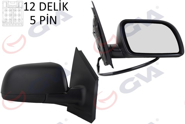 DIS DIKIZ AYNASI SAG POLO 02 ELEKTRIKLI ISITMALI ASFERIK 5 FIS VM - 194EHR