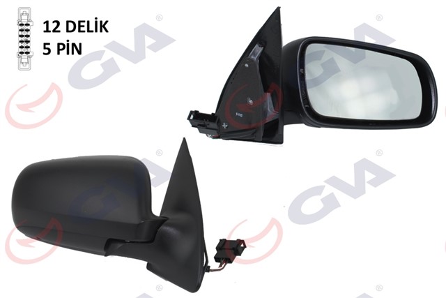 DIS DIKIZ AYNASI SAG FABIA 98 ELEKTRIKLI ISITMALI KONVEKS 5 FIS VM - 604EHR