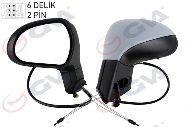 DIS DIKIZ AYNASI SOL 207 06 MEKANIK SINYALLI ASTARLI KONVEKS 2 FIS VM - 6207PL