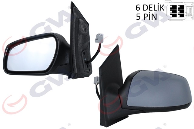 DIS DIKIZ AYNASI SOL FOCUS 05 ELEKTRIKLI ISITMALI ASTARLI KONVEKS 5 FIS VM - 301EHPL