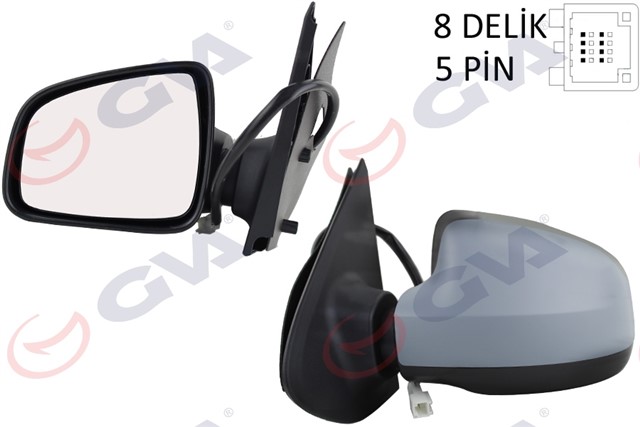 DIS DIKIZ AYNASI SOL LOGAN SANDERO - MCV 12 ELEKTRIKLI ISITMALI ASTARLI KONVEKS VM - 6804EHPL