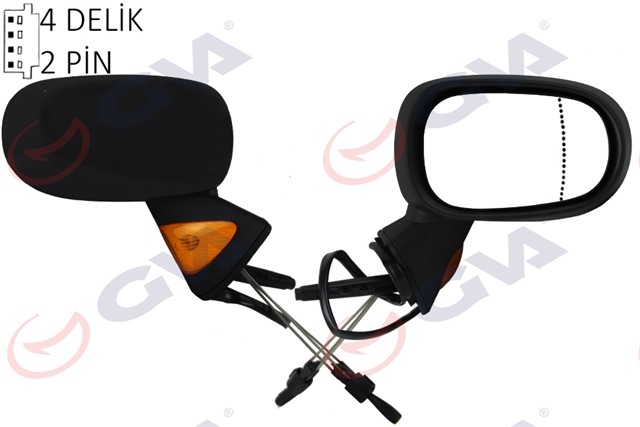 DIS DIKIZ AYNASI SAG MODUS 04 MEKANIK SINYALLI SENSORLU KONVEKS VM - 120SR