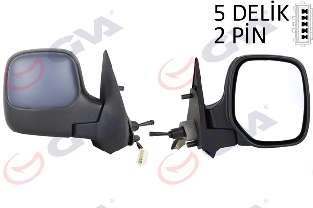 DIS DIKIZ AYNASI SAG BERLINGO - PARTNER 97 MEKANIK ISITMALI KONVEKS ASTARLI 2 FIS VM - 118NPR