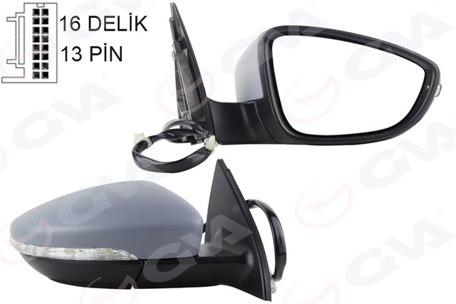 DIS DIKIZ AYNASI SAG PASSAT 11 ELEKTRIKLI ISITMALI KATLANIR C.SINYALLI HAFIZALI ASTARLI KONVEKS 13 FIS VM - 6194NEBCR