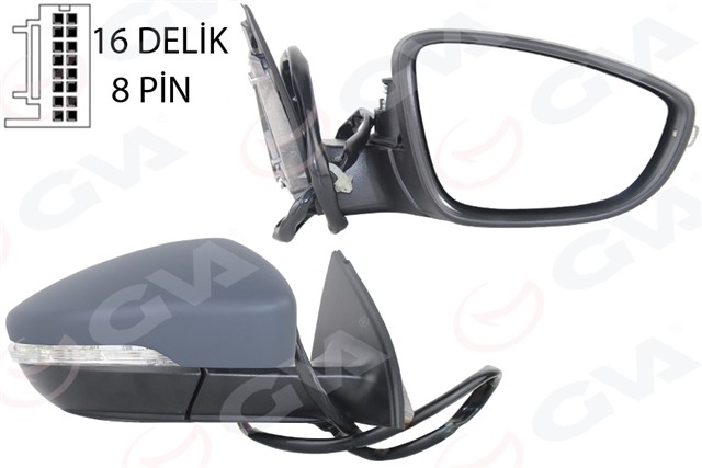 DIS DIKIZ AYNASI SAG PASSAT 11 ELEKTRIKLI ISITMALI KATLANIR SINYALLI ASTARLI KONVEKS 8 FIS VM - 6194EBR