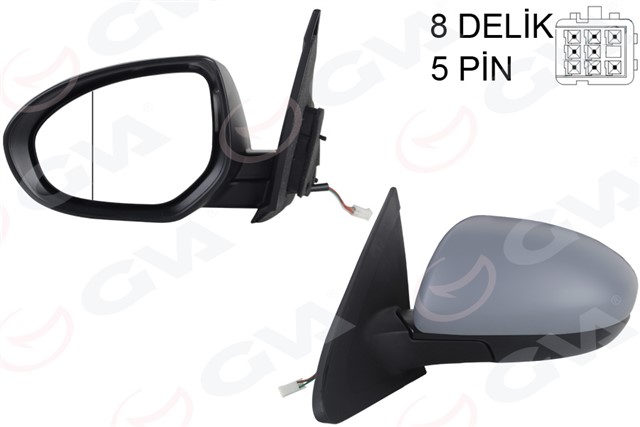 DIS DIKIZ AYNASI SOL MAZDA 3 10 ELEKTRIKLI ISITMALI ASTARLI ASFERIK 5 FIS VM - 336EHPAL