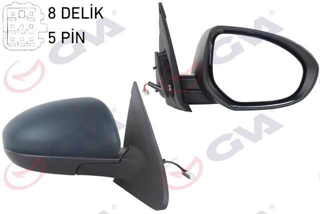 DIS DIKIZ AYNASI SAG MAZDA 3 10 ELEKTRIKLI ISITMALI KATLANIR ASTARLI KONVEKS 5 FIS VM - 336EBR