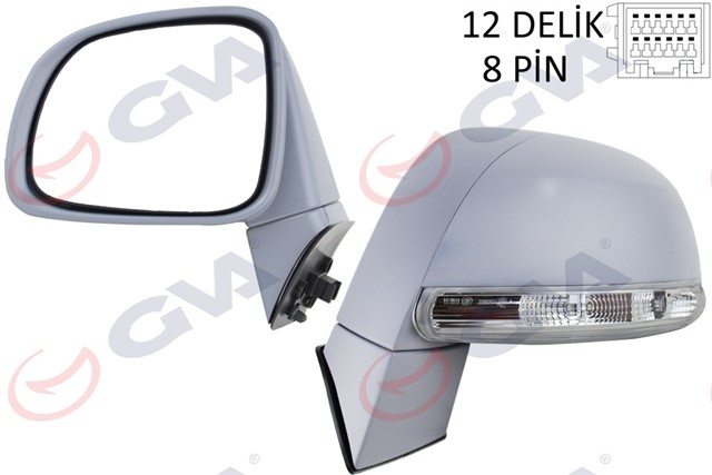 DIS DIKIZ AYNASI SOL CAPTIVA 07 ELEKTRIKLI ISITMALI KATLANIR SINYALLI ASTARLI KONVEKS