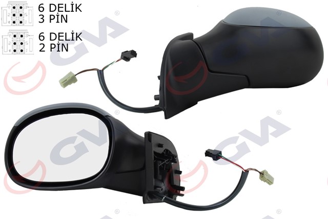 DIS DIKIZ AYNASI SOL C3 02 ELEKTRIKLI ISITMALI ASTARLI KONVEKS VM - 501EHPL