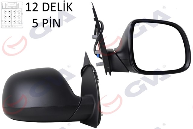 DIS DIKIZ AYNASI SAG TRANSPORTER T7 15 ELEKTRIKLI ISITMALI RADIO ANTENLI ASTARLI KONVEKS VM - 6373EHPR