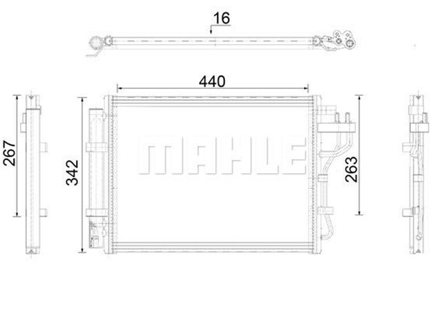 A - C CONDENSER HYUNDAI I10 1.0 - 1.2