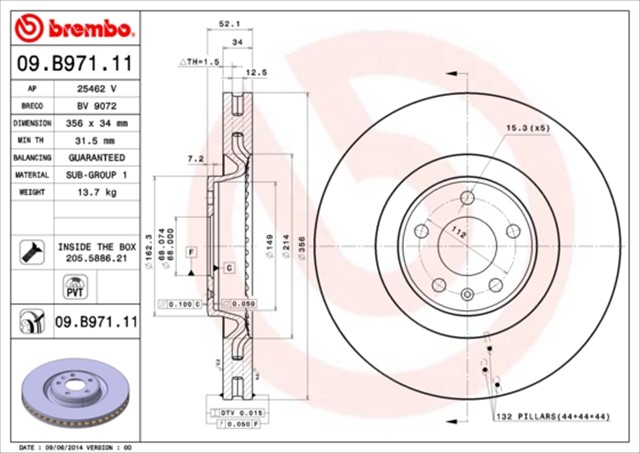 FREN DISKI ON AUDI A4 08 - 16 A5 08 - 17 A6 11 - 18 Q5 09 - 17