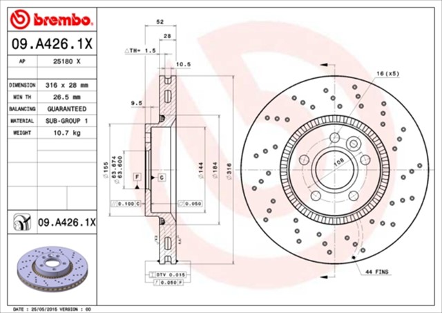 ON FREN DISK AYNASI HAVALI S60 II 10 15 S80 08 14 V60 I 10 15 V70 III 10 15 XC70 II 07 14 V60 06 14 FORD S - MAX 10 15 GALAXY 10 15 2.0 ECOBOOST - 2.2 TDCI / FREELANDER 2 3.2