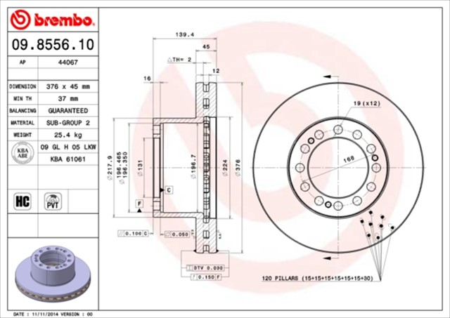 FREN DISKI SAF SAUER ACHSEN AXLE SK RB 9019