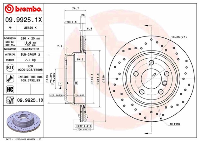 FREN DISKI BMW X5 E70 02/06 - 07/13 - BMW X5 F15. F85 08/13 - 07/18 - BMW X6 E71. E72 06/07 - 07/14 - BMW