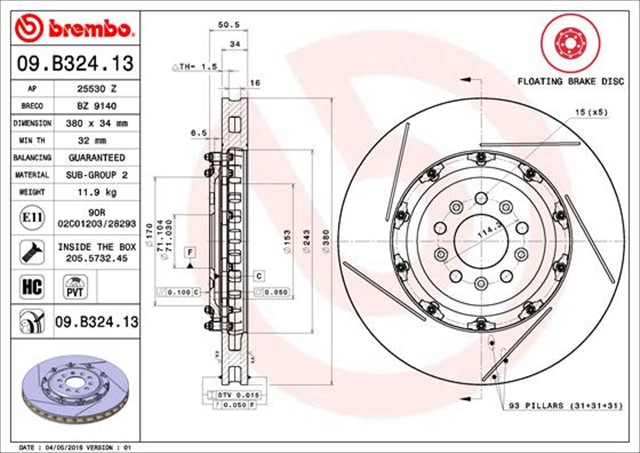FREN DISKI ON FLOATING ASTON MARTIN