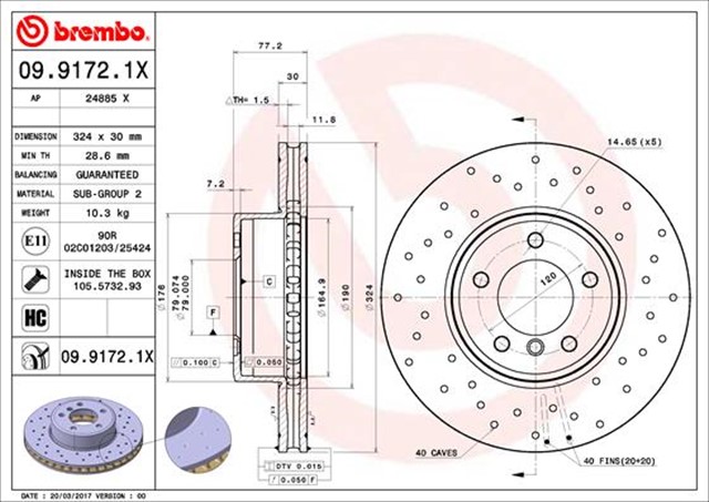 FREN DISKI BMW 5 SERI E60 ON 2002 - 2010 OTOM.